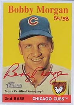2007 Topps Heritage - Real One Autographs Red Ink #ROA-BM Bobby Morgan Front