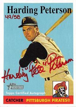 2007 Topps Heritage - Real One Autographs Red Ink #ROA-HP Harding Peterson Front