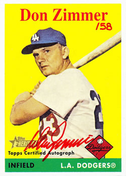 2007 Topps Heritage - Real One Autographs Red Ink #ROA-DZ Don Zimmer Front