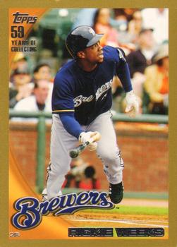 2010 Topps - Gold #124 Rickie Weeks Front