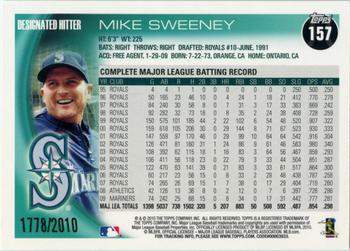 2010 Topps - Gold #157 Mike Sweeney Back
