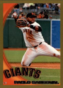 2010 Topps - Gold #190 Pablo Sandoval Front