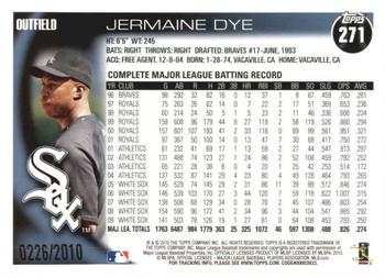 2010 Topps - Gold #271 Jermaine Dye Back