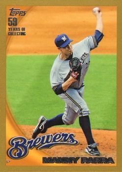 2010 Topps - Gold #391 Manny Parra Front