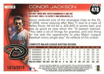 2010 Topps - Gold #478 Conor Jackson Back