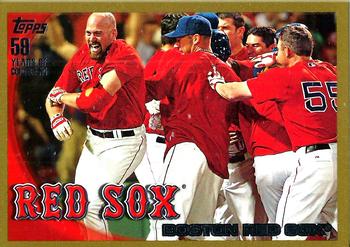 2010 Topps - Gold #480 Boston Red Sox Front