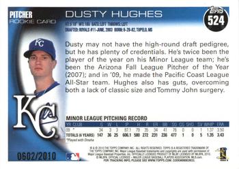 2010 Topps - Gold #524 Dusty Hughes Back