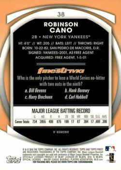 2010 Finest #38 Robinson Cano Back