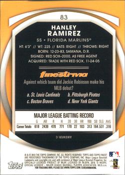 2010 Finest #83 Hanley Ramirez Back
