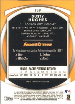 2010 Finest #139 Dusty Hughes Back