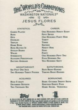 2010 Topps Allen & Ginter #12 Jesus Flores Back