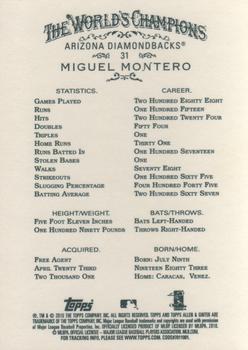 2010 Topps Allen & Ginter #31 Miguel Montero Back