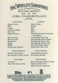 2010 Topps Allen & Ginter #32 Joba Chamberlain Back