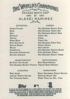 2010 Topps Allen & Ginter #87 Alexei Ramirez Back
