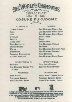 2010 Topps Allen & Ginter #88 Kosuke Fukudome Back