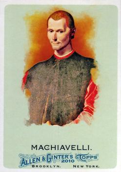 2010 Topps Allen & Ginter #103 Niccolo Machiavelli Front