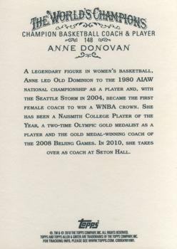2010 Topps Allen & Ginter #148 Anne Donovan Back