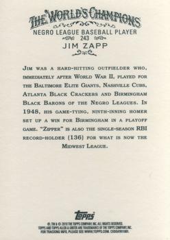 2010 Topps Allen & Ginter #243 Jim Zapp Back