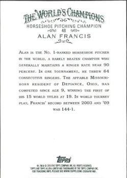 2010 Topps Allen & Ginter #48 Alan Francis Back
