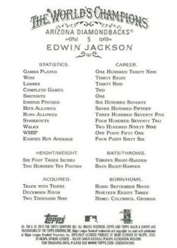 2010 Topps Allen & Ginter #5 Edwin Jackson Back