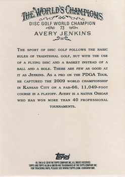 2010 Topps Allen & Ginter #73 Avery Jenkins Back