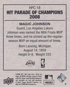 2008 Upper Deck Goudey - Hit Parade of Champions #HPC-18 Magic Johnson Back