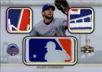 2014 Topps Triple Threads - All-Star MLB Logo Patch #AMLP-AG Alex Gordon Front