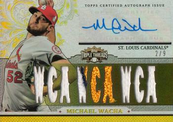 2014 Topps Triple Threads - Relic Autographs Gold #TTAR-MW1 Michael Wacha Front