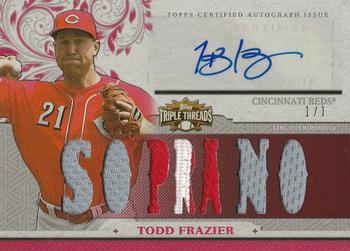 2014 Topps Triple Threads - Relic Autographs Ruby #TTAR-TF1 Todd Frazier Front