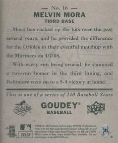 2008 Upper Deck Goudey - Mini Green Backs #16 Melvin Mora Back