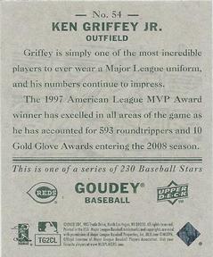 2008 Upper Deck Goudey - Mini Green Backs #54 Ken Griffey Jr. Back
