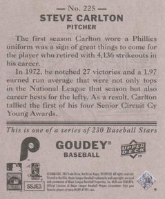 2008 Upper Deck Goudey - Mini Green Backs #225 Steve Carlton Back