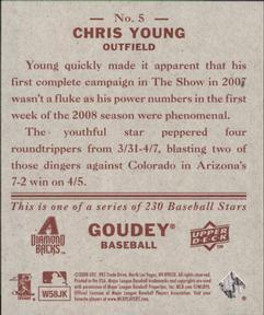 2008 Upper Deck Goudey - Mini Red Backs #5 Chris B. Young Back