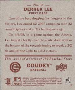 2008 Upper Deck Goudey - Mini Red Backs #34 Derrek Lee Back