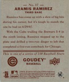 2008 Upper Deck Goudey - Mini Red Backs #37 Aramis Ramirez Back
