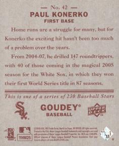 2008 Upper Deck Goudey - Mini Red Backs #42 Paul Konerko Back