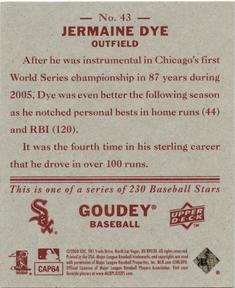 2008 Upper Deck Goudey - Mini Red Backs #43 Jermaine Dye Back