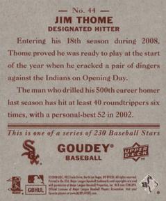 2008 Upper Deck Goudey - Mini Red Backs #44 Jim Thome Back