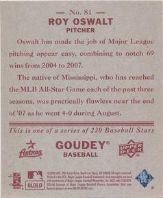 2008 Upper Deck Goudey - Mini Red Backs #81 Roy Oswalt Back