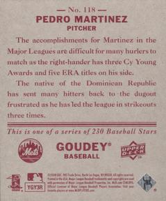 2008 Upper Deck Goudey - Mini Red Backs #118 Pedro Martinez Back