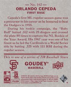 2008 Upper Deck Goudey - Mini Red Backs #162 Orlando Cepeda Back