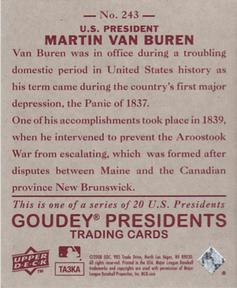 2008 Upper Deck Goudey - Mini Red Backs #243 Martin Van Buren Back
