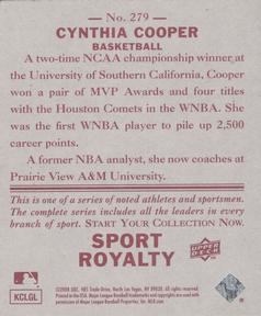 2008 Upper Deck Goudey - Mini Red Backs #279 Cynthia Cooper Back