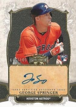 2014 Topps Triple Threads - Rookie Autographs #TRA-GS George Springer Front