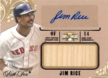2014 Topps Triple Threads - Unity Autograph Jumbo Relic Gold #UAJR-JR Jim Rice Front