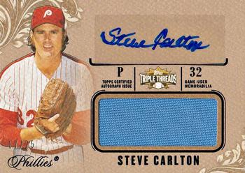2014 Topps Triple Threads - Unity Autograph Jumbo Relic Gold #UAJR-SCA Steve Carlton Front