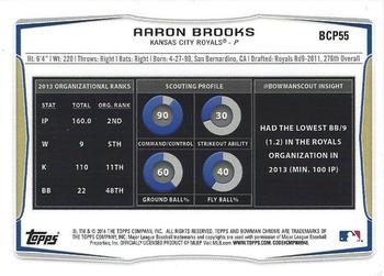 2014 Bowman Chrome - Prospects #BCP55 Aaron Brooks Back