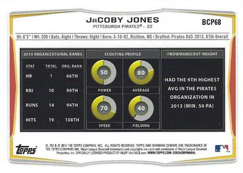 2014 Bowman Chrome - Prospects #BCP68 JaCoby Jones Back