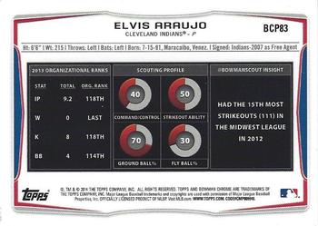 2014 Bowman Chrome - Prospects #BCP83 Elvis Araujo Back