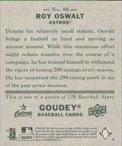 2009 Upper Deck Goudey - Mini Green Back #80 Roy Oswalt Back